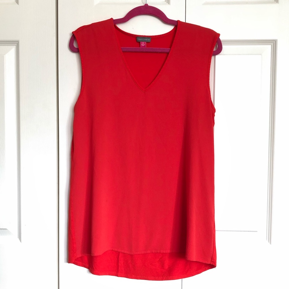 Vince Camuto Sleeveless V-Neck Blouse Tank